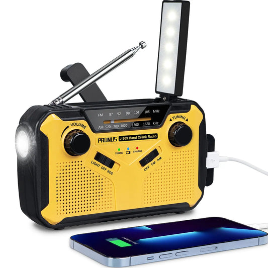 Noodradio AM/FM Draagbare Radio Zonnepaneel Handmatige Dynamo USB AA Batterijen Oplaadbaar Torch Reading Lamp SOS Alarm for Emergencies
