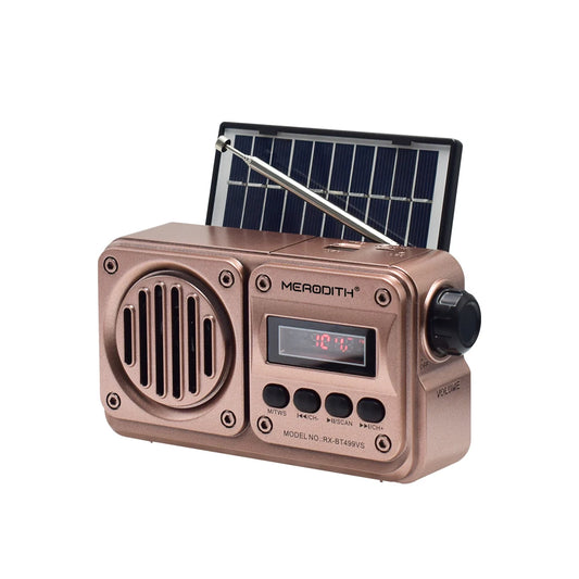 Draadloze Bluetooth Speaker MP3-Weergave FM Radio Zonne-oplaadbare Noodradio